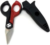 Intercable 16020-F1-CM Forbice Tronchesina per Elettricisti 3 in 1, Edizione Limitata Milan, Rossonero, con SafetyBox