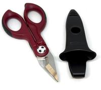 Intercable 16020-F1-CT Forbice Tronchesina 3 in 1 con SafetyBox, Torino, con Decorazione Pallone da Calcio, Rosso Granata