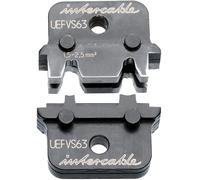 Intercable MPU UEFVS63 0,5 - 2,5 mm² 6,3 mm per collegamenti piatti non isolati con connettore conduttore laterale, ganasce a pressa, pinza crimpatrice, ganasce di serraggio