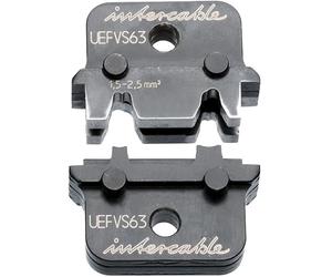 Intercable MPU UEFVS63 Inserto per Connettori Piatti 0,5-2,5 mm² | Ganasce in acciaio al cromo vanadio per pinza crimpatrice, compatibile con collegamenti laterali da 6,3 mm.