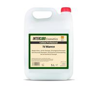 Intercabo Cosmétics - Gel doccia e shampoo 2 in 1 da 5 litri - detergente corpo e capelli - fragranza tè bianco - uso professionale per hotel, B&B, palestre - compatibile con dispenser ricaricabili