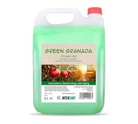 INTERCABO Gel Doccia Profumo di Melograno - detergente liquido corpo in giara da 5 litri - ricarica per dispenser bagno casa hotel - formula fluida senza parabeni con fragranza fruttata