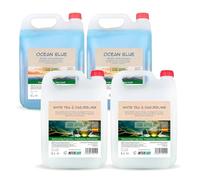 Intercabo - Set 4 x 5 L: 2 x Gel Doccia & Shampoo Ocean Blue + 2 x White Tea & Darjeeling • Formula 2 in 1 Corpo e Capelli • Ricariche Professionali per Dispenser • Freschezza Quotidiana