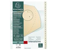 Intercalaires imprimes carte peau 155g 26 positions de a a z - a4