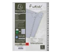 Exacompta Separatore alfabetico 1720E A-Z in polipropilene riciclato A4 grigio