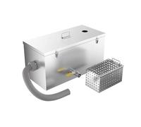 Intercettatore sifone for grasso in acciaio inossidabile, separatore acqua olio for il trattamento delle acque reflue della cucina (8LBS)(9LBS)