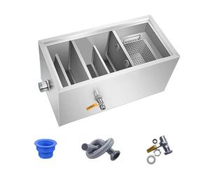 Intercettore Di Grasso Commerciale, Set Di Trappole Per Grassi In Acciaio Al Carbonio Sotto Il Lavello Staccabile Per Acque Reflue Della Fabbrica Di Mensa Del Caffè Della , 50*30*30cm/20*12*12in