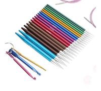 Interchangeable Circular Knitting Needle Set 3.5mm to 8mm Aluminum Lightweight Portable Knitting Supplies for Beginners Professionals Crafting Hats Sweaters Blankets