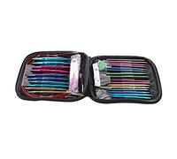 Interchangeable Knitting Needles Set 26Pcs Aluminium Circular Plastic Wires with Storage Bag for Knitting Sweaters Socks Hats 3.0mm to 10.0mm Needle Sizes
