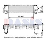Intercooler A Fins Saldato Compatibile Per BMW X3 F25 X4 F26 495x148x80
