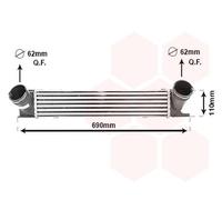 Intercooler Ad Aria Alluminio Per BMW 1 Serie E81 E87 X1 E84 E91