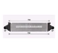 Radiatore intercooler Alluminio VO4297 AVA QUALITY COOLING per VOLVO S60 II
