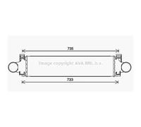 Intercooler Ad Aria Alluminio Per Volvo XC60 156 XC70 II BW 155 157