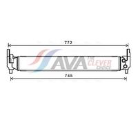 Intercooler AIA2346 AVA QUALITY COOLING per AUDI SEAT SKODA VW