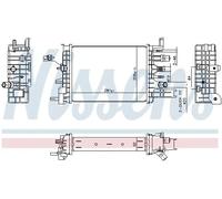 NISSENS Radiatore Acqua Per Dacia Dokker 1.5 Blue Dci 95 Lodgy Renault