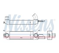 Radiatore intercooler Alluminio 96179 NISSENS per OPEL
