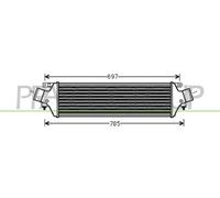 Intercooler Alluminio Plastica per Alfa Romeo Giulietta 1.4 TB 2.0 Jtdm