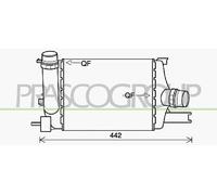 Intercooler Alluminio Plastica per Renault Ca 0.9 Tce 90 1.2 Clio IV