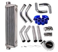 Intercooler Billet Universale GT3582 GT35 Turbo T3 AR.70 AR.63 Con Intercooler + Tubi Flessibili
