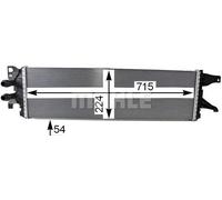 Intercooler CIR 8 000P MAHLE per VW TRANSPORTER T6 Furgone MULTIVAN T6