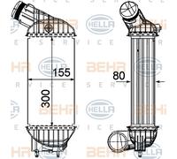 Intercooler Peugeot 308 SW 2.0 Diesel HDi dal 2007 in poi ORIGINALE BEHR