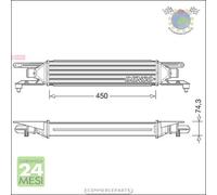 Intercooler Denso per ALFA ROMEO MITO FIAT GRANDE PUNTO