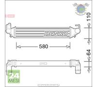 Intercooler Denso per FIAT 500X