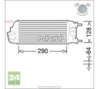 Intercooler Denso per FIAT PANDA