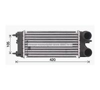 Intercooler In Alluminio Adatto Per Ford Tourneo Courier Kombi Transit