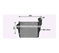 Intercooler In Alluminio Con Alette Saldato Compatibile Per Porsche Macan 95B