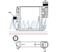 Radiatore intercooler Alluminio 96380 NISSENS per CITROËN PEUGEOT OPEL DS TOYOTA