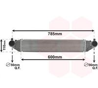 Intercooler LLK Radiatore Adatto Per Opel Astra K 1.4 Turbo