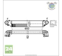 Intercooler Mahle per MERCEDES CLASSE CLC 220 200 180 160 C 320 270 230 30 CLK
