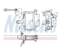 Radiatore intercooler Alluminio 96164 NISSENS per TOYOTA COROLLA Tre volumi