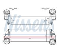 Radiatore intercooler Alluminio 96364 NISSENS per BMW X5 X6