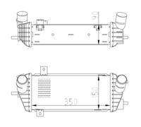 NRF Intercooler 309070 per KIA Sportage (QL, QLE) per HYUNDAI Tucson (TL, TLE)