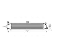 Intercooler per ABARTH ALFA ROMEO CHRYSLER FIAT LANCIA 500 / 595 / 695 BRAVO BRA