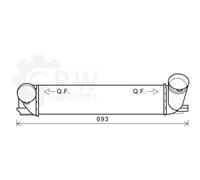 Intercooler Per BMW 3 Serie Coupé E84 E91 XDRIVE25D 335D 508X130