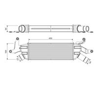 Intercooler per CITROËN MITSUBISHI PEUGEOT 4007 C-CROSSER C-CROSSER ENTERPRISE O