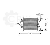 Intercooler Per Fiat Lancia Ypsilon Musa 188 843 1.3 D Multijet JTD 16V