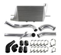 Intercooler Per Mistubishi EVO X EVO 10 GSR MR 2008-2015 Montaggio Anteriore In Aggiornamento Prestazioni Bar E Piastra Intercooler Kit Tubo Flessibile(D'argento)
