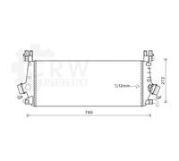 Intercooler Per Opel Cascada Astra J P12 1.6 SIDI 665X280