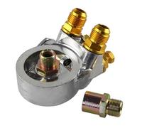 Intercooler per turbo AN10 Filtro Olio Dispositivo di Raffreddamento Universale Piastra Sandwich Blocco Termostato 3/4" -16UNF e M20*1.5 E 1/8" NPT Alluminio Sil Radiatore intercooler