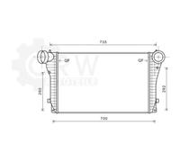 Intercooler Per VW Golf IV 1J1 1.9 TDI 4MOTION 624x405