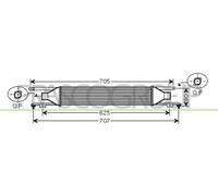 Intercooler Radiatore Alluminio Plastica Adatto A per Opel Corsa D 1.3 CDTI
