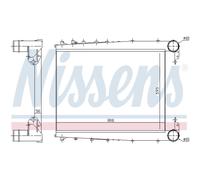 Intercooler Raffreddatore Turbo LLC Nissens 97070 Alluminio Corpo di