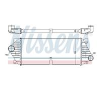 Intercooler Turbo-Cooler LLC Nissens per Mercedes-Benz Classe M W163