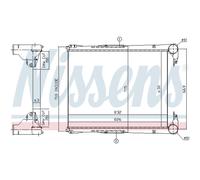 Intercooler Turbo LLC NISSENS 96967 Alluminio Alette Saldato