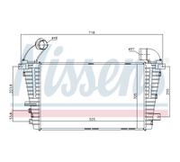 Nissens Intercooler 96590 in alluminio per Opel Astra H Caravan