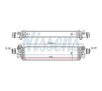 Radiatore intercooler Alluminio 96173 NISSENS per OPEL CHEVROLET